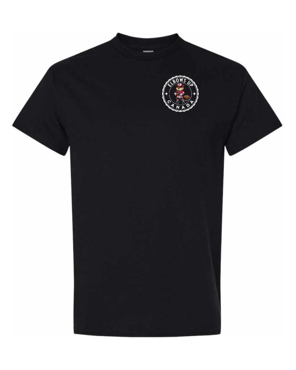 Elbows Up Beaver Left Chest & Back Men's Tee