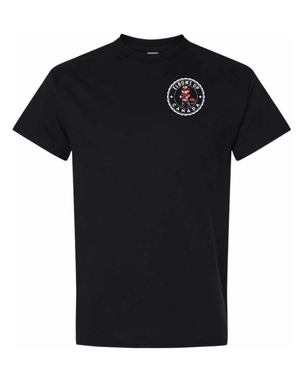 Elbows Up Beaver Left Chest & Back Men's Tee