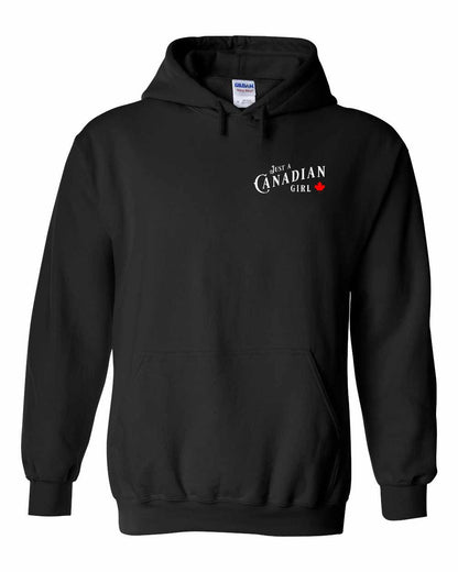 Just a canadian Girl Left Chest Pullover - Gildan Canada (sewn Internationally)