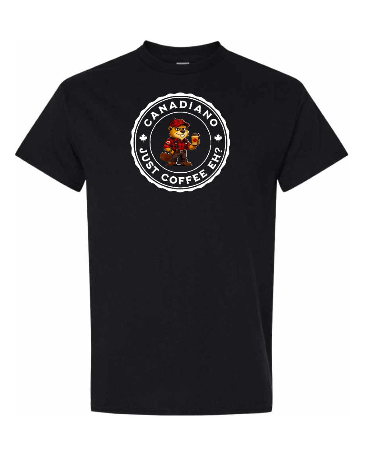 Canadiano Just Coffee Eh Male Beaver  Men's Tee