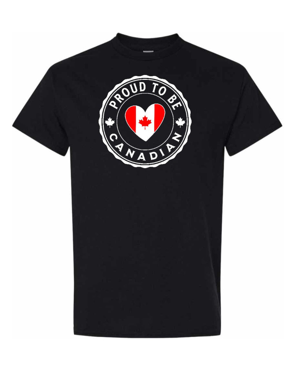 Proud to be Canadian heart flag Full Men's Tee