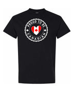 Proud to be Canadian heart flag Full Men's Tee