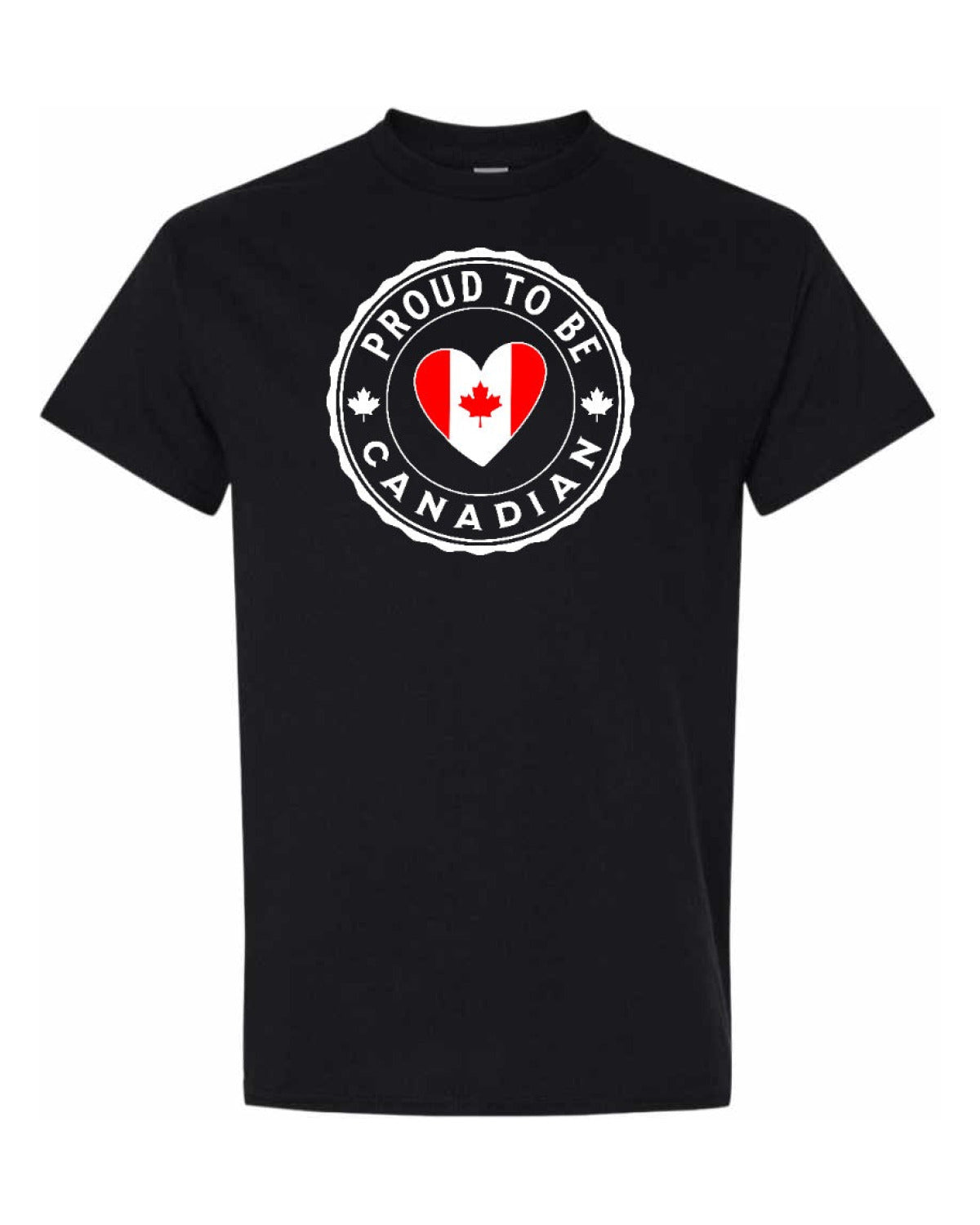 Proud to be Canadian heart flag Full Men's Tee