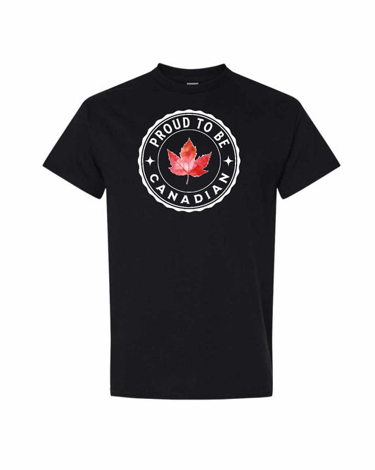 Proud to be Canadian Leaf Tee - Gildan Canada (sewn Internationally)