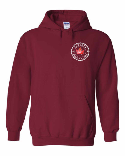 Born And Raised Alberta Left Chest and Back Pullover - Gildan Canada (sewn Internationally)