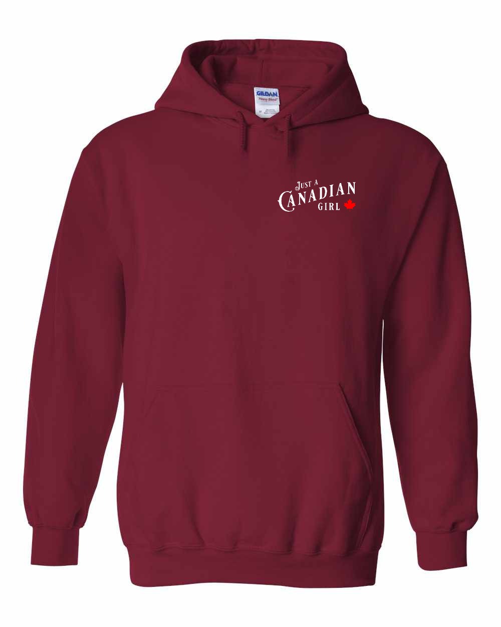 Just a canadian Girl Left Chest Pullover - Gildan Canada (sewn Internationally)