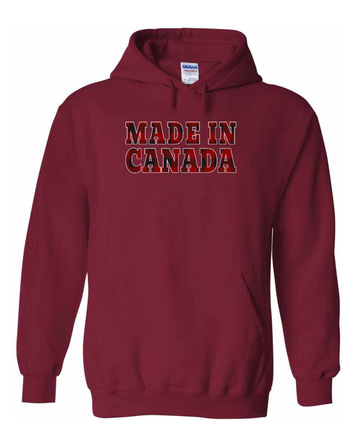 Made in Canada Plaid Background Full Pullover - Unisex