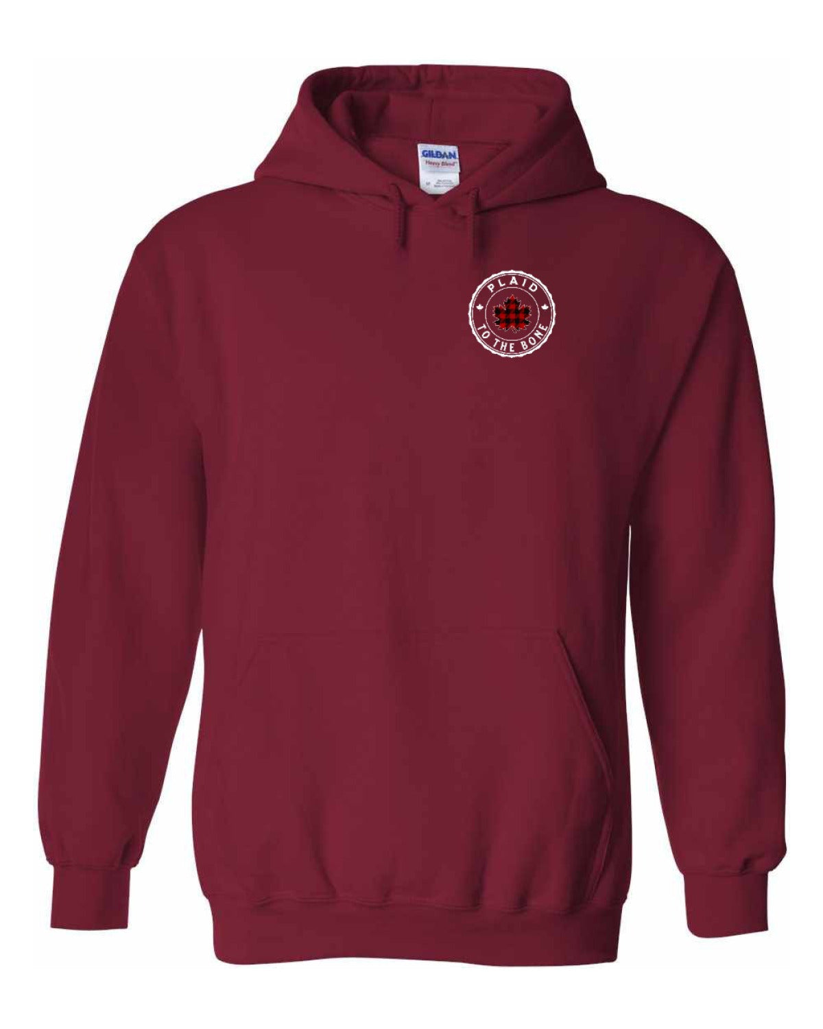 Plaid to the Bone Circle Leaf Left Chest Pullover - Unisex