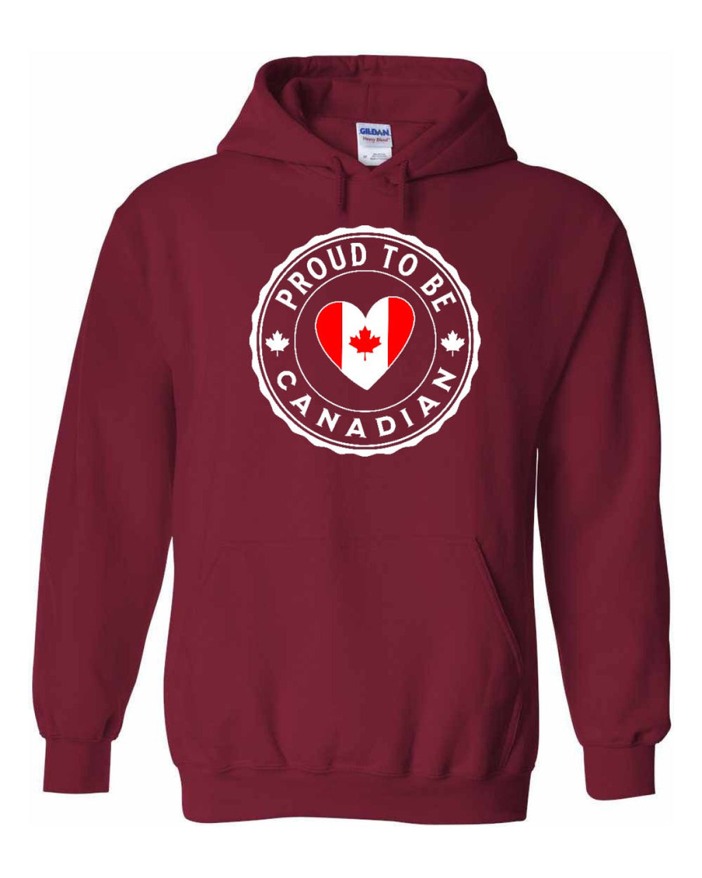 Proud to be Canadian Heart Flag Full Pullover - Unisex