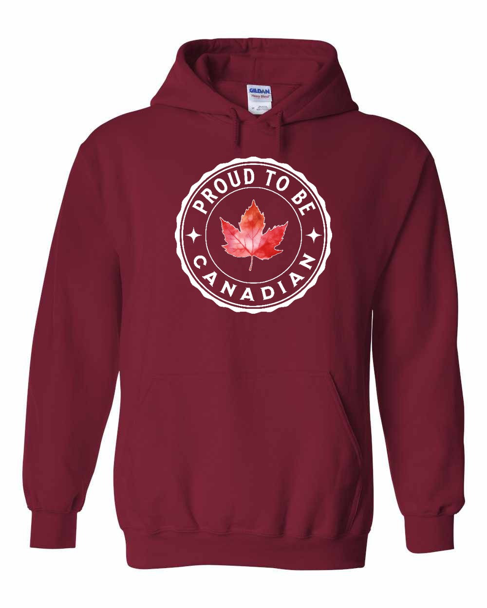 Proud to be Canadian leaf Full Front Pullover Hoodie