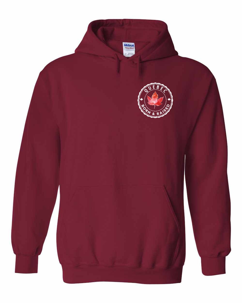 Born and Raised Quebec Left Chest Pullover