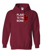 Plaid to the Bone Stacked Leaf Full Pullover - Unisex