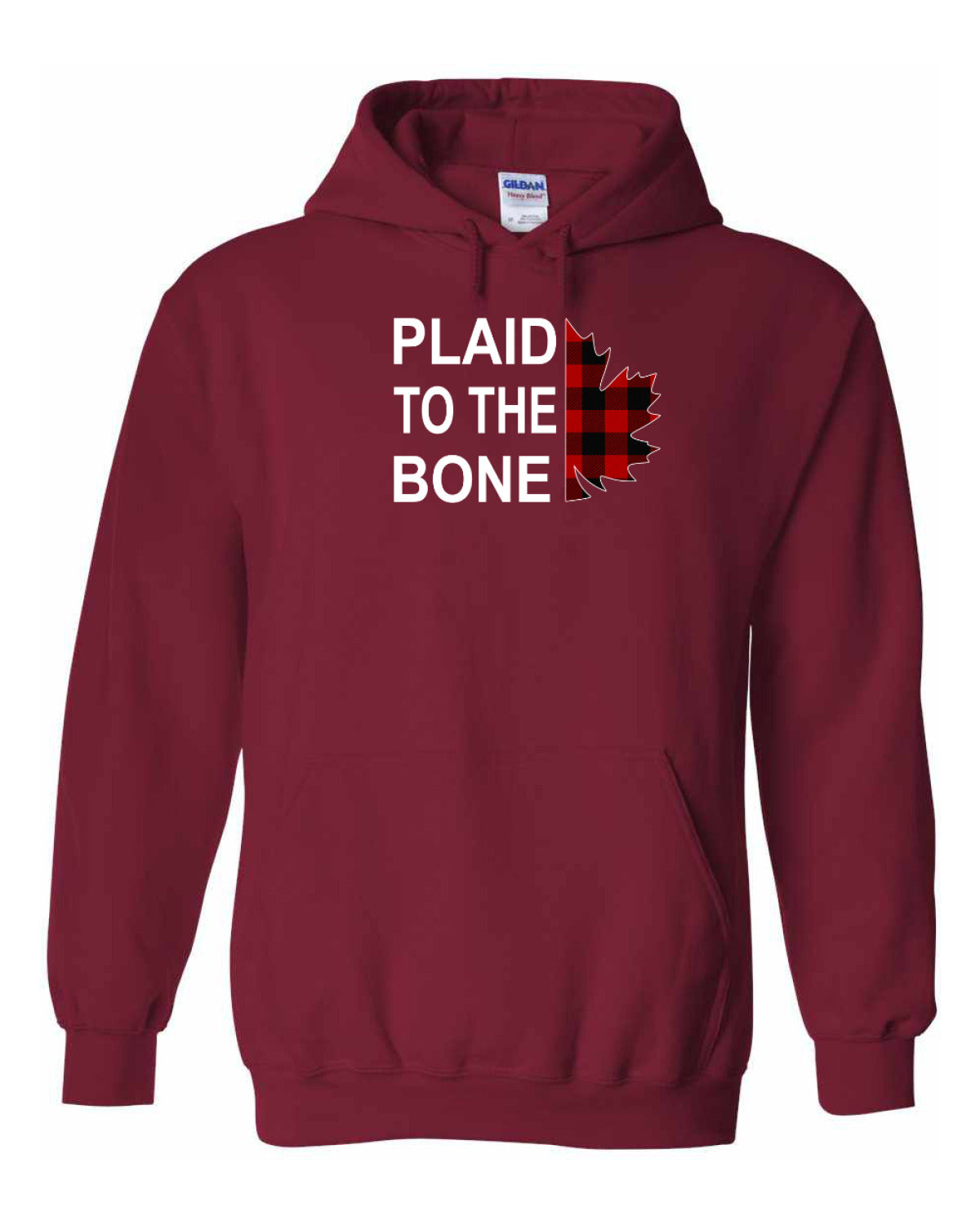 Plaid to the Bone Stacked Leaf Full Pullover - Unisex
