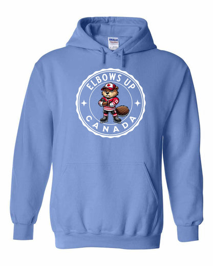 Elbows up Beaver Full Pullover - Gildan Canada (sewn Internationally)