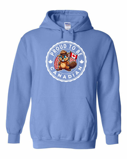 Proud to be Canadian Beaver Full Front Pullover Hoodie