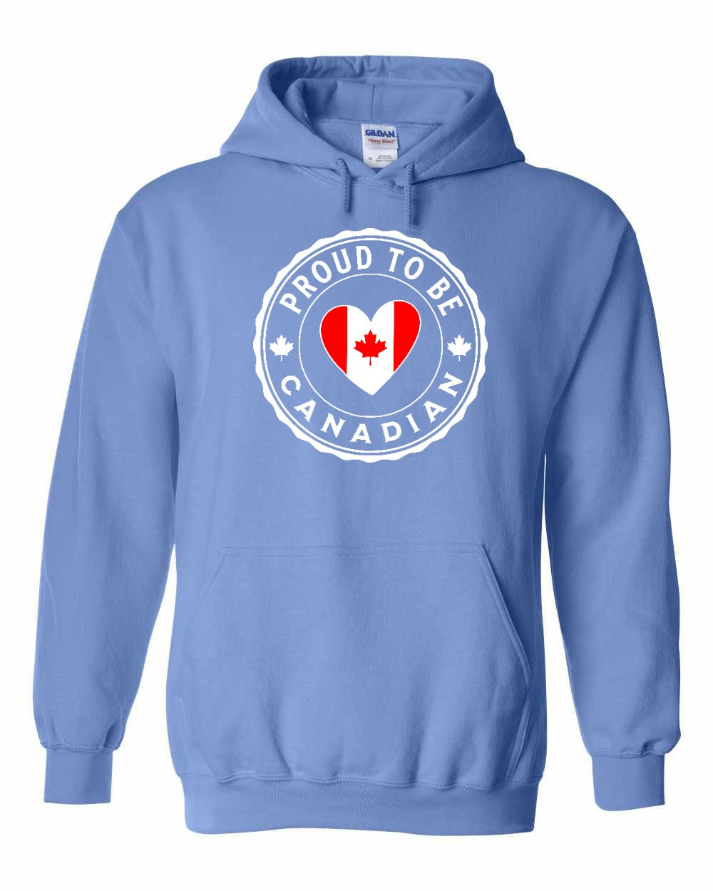 Proud to be Canadian Heart Flag Full Pullover - Gildan Canada (sewn Internationally)