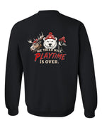 We Tried Nice New Left Chest and Back Crewneck Sweatshirt in Black - back