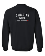 Canadian Girl Forever And Always Left Chest and Back  Crewneck Sweatshirt - Unisex