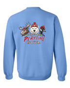 We Tried Nice New Left Chest and Back Crewneck Sweatshirt in Carolina Blue - back