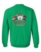 We Tried Nice New Left Chest and Back Crewneck Sweatshirt in Irish Green - back