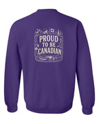 Proud To Be Canadian Folk Left Chest and Back  Crewneck Sweatshirt - Unisex