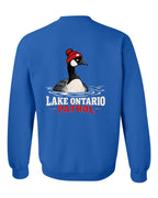 Lake Patrol Left Chest and Back Crewneck Sweatshirt in Royal - back