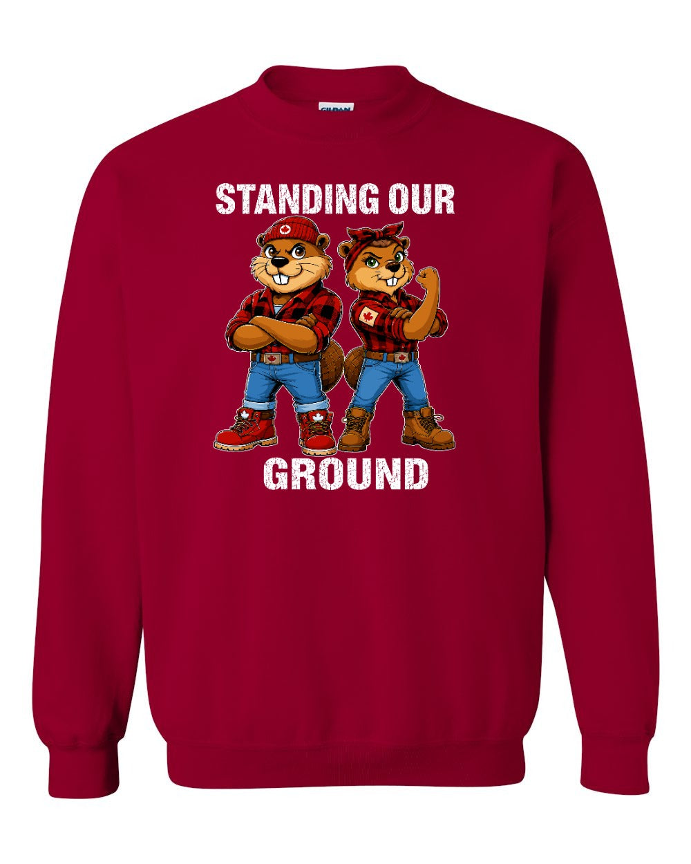 Standing Our Ground Crewneck Sweatshirt in Cardinal Red