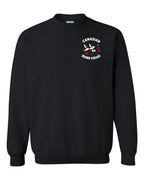 Canadian Bomb Squad Cropped Left Chest and Back Crewneck Sweatshirt in Black