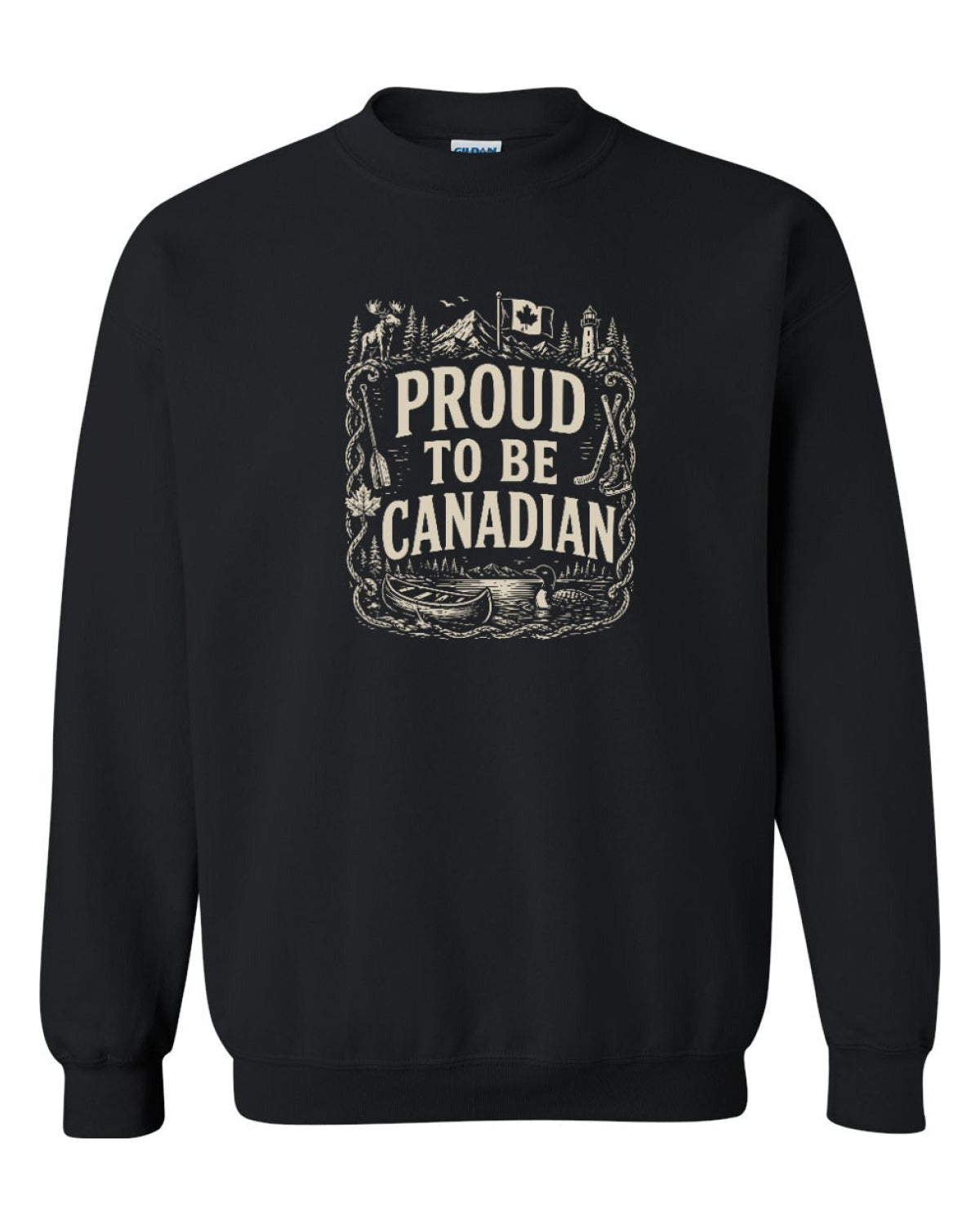 Proud To Be Canadian Folk   Crewneck Sweatshirt - Unisex