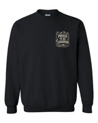 Proud To Be Canadian Folk Left Chest  Crewneck Sweatshirt - Unisex