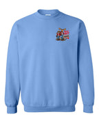 Mean and Nasty New Left Chest Crewneck Sweatshirt in Carolina Blue