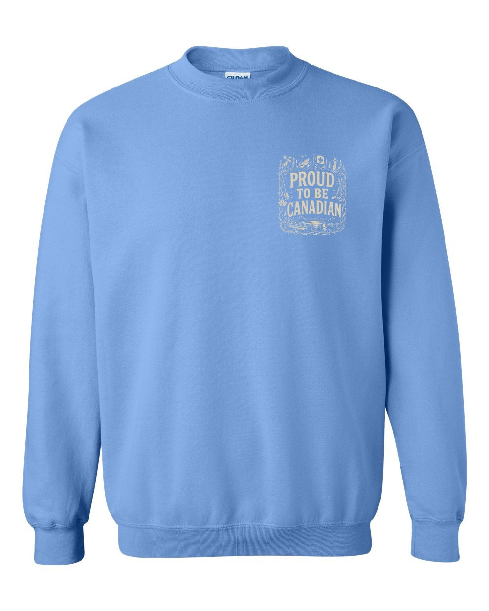 Proud To Be Canadian Folk Left Chest  Crewneck Sweatshirt - Unisex
