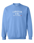 Canadian Girl Forever And Always   Crewneck Sweatshirt - Unisex