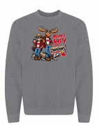Mean and Nasty New Full Front Crewneck Sweatshirt in Graphite Heather