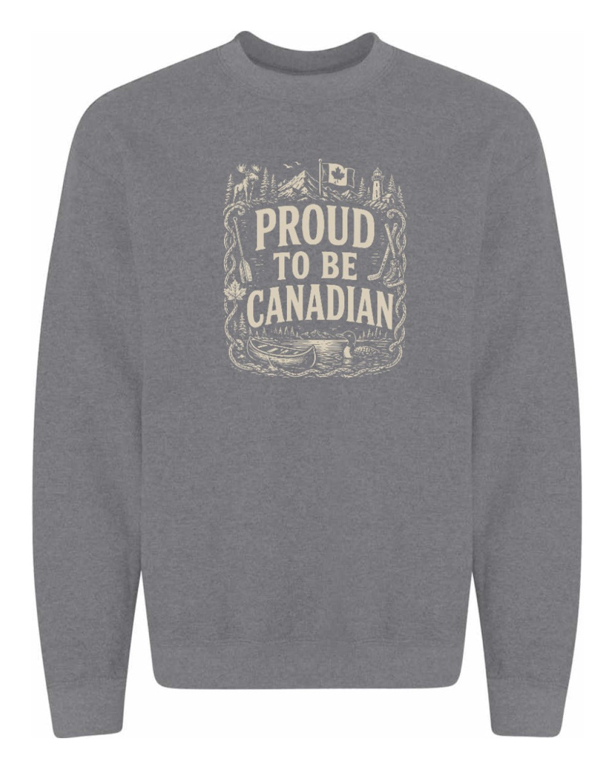 Proud To Be Canadian Folk   Crewneck Sweatshirt - Unisex