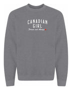Canadian Girl Forever And Always   Crewneck Sweatshirt - Unisex