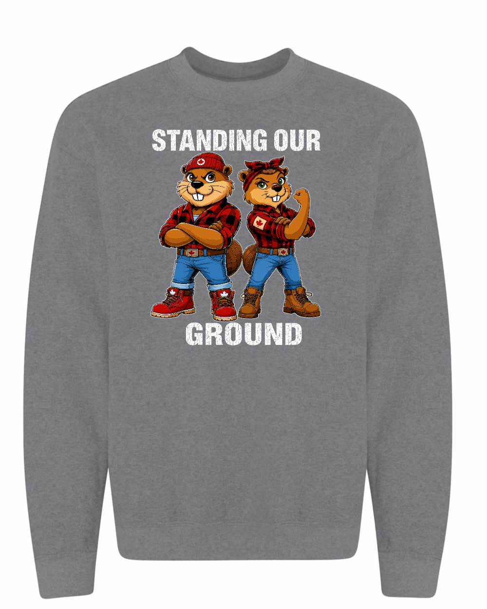 Standing Our Ground Crewneck Sweatshirt in Graphite Heather