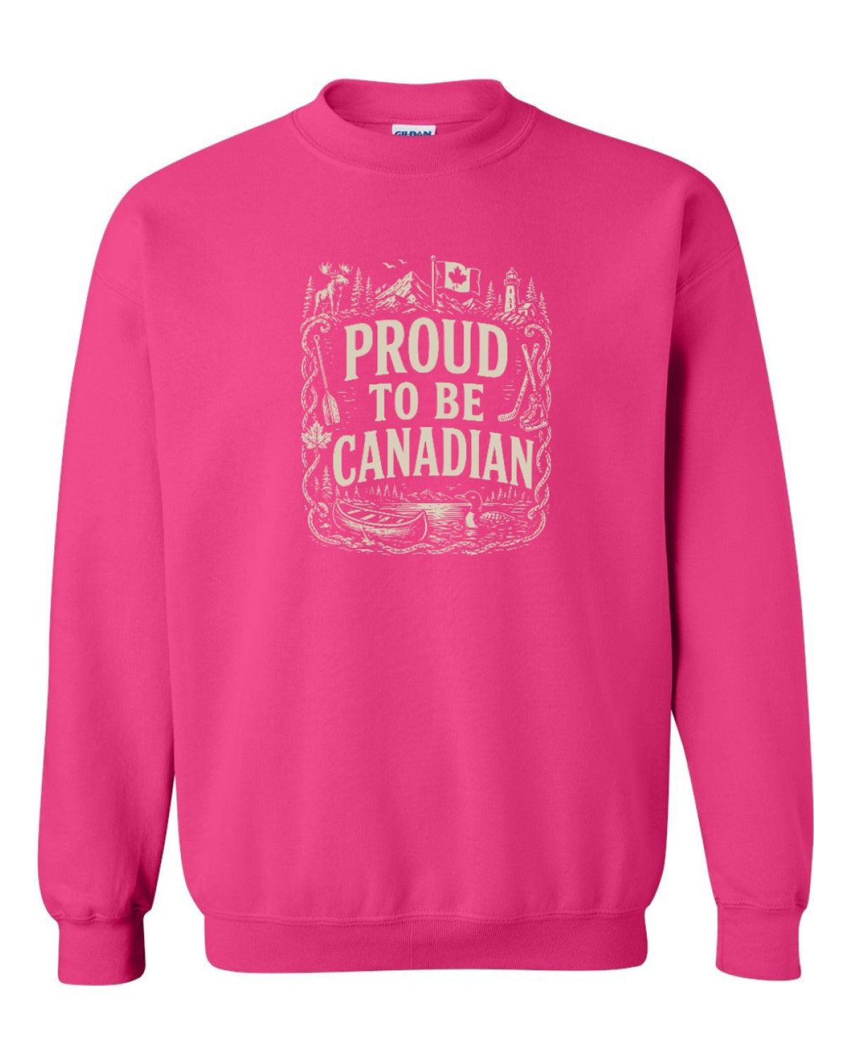 Proud To Be Canadian Folk   Crewneck Sweatshirt - Unisex