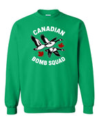 Canadian Bomb Squad Cropped Crewneck Sweatshirt in Irish Green