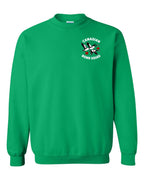 Canadian Bomb Squad Cropped Left Chest and Back Crewneck Sweatshirt in Irish Green