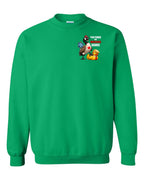 Poked the Wrong Goose Left Chest and Back Crewneck Sweatshirt in Irish Green