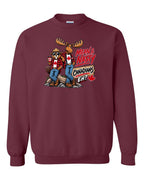 Mean and Nasty New Full Front Crewneck Sweatshirt in Maroon