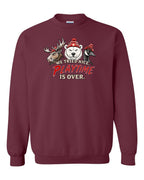 We Tried Nice New Full Front Crewneck Sweatshirt in Maroon