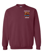Standing Our Ground Left Chest Crewneck Sweatshirt in Maroon