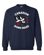Canadian Bomb Squad Cropped Crewneck Sweatshirt in Navy