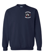 Canadian Bomb Squad Cropped Left Chest and Back Crewneck Sweatshirt in Navy