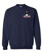 Lake Patrol Left Chest and Back Crewneck Sweatshirt in Navy