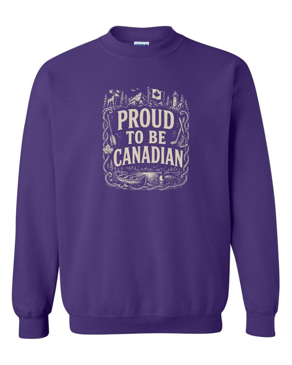 Proud To Be Canadian Folk   Crewneck Sweatshirt - Unisex