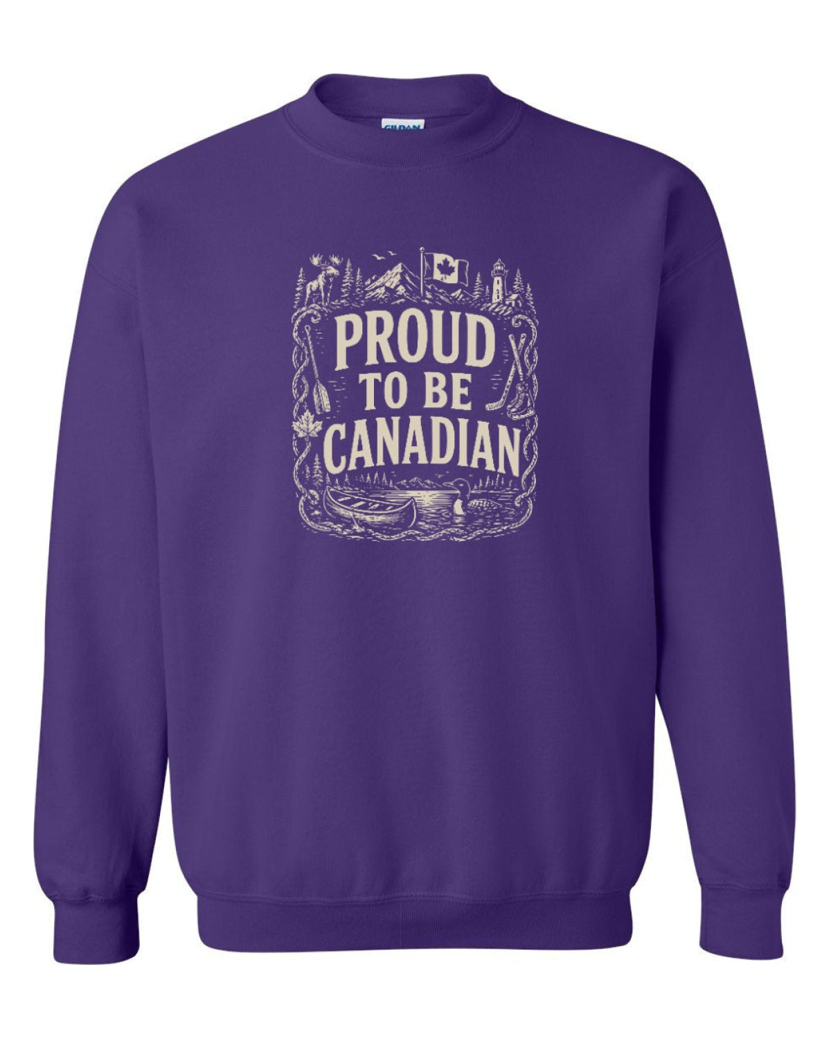 Proud To Be Canadian Folk   Crewneck Sweatshirt - Unisex