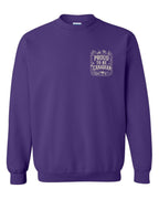 Proud To Be Canadian Folk Left Chest and Back  Crewneck Sweatshirt - Unisex